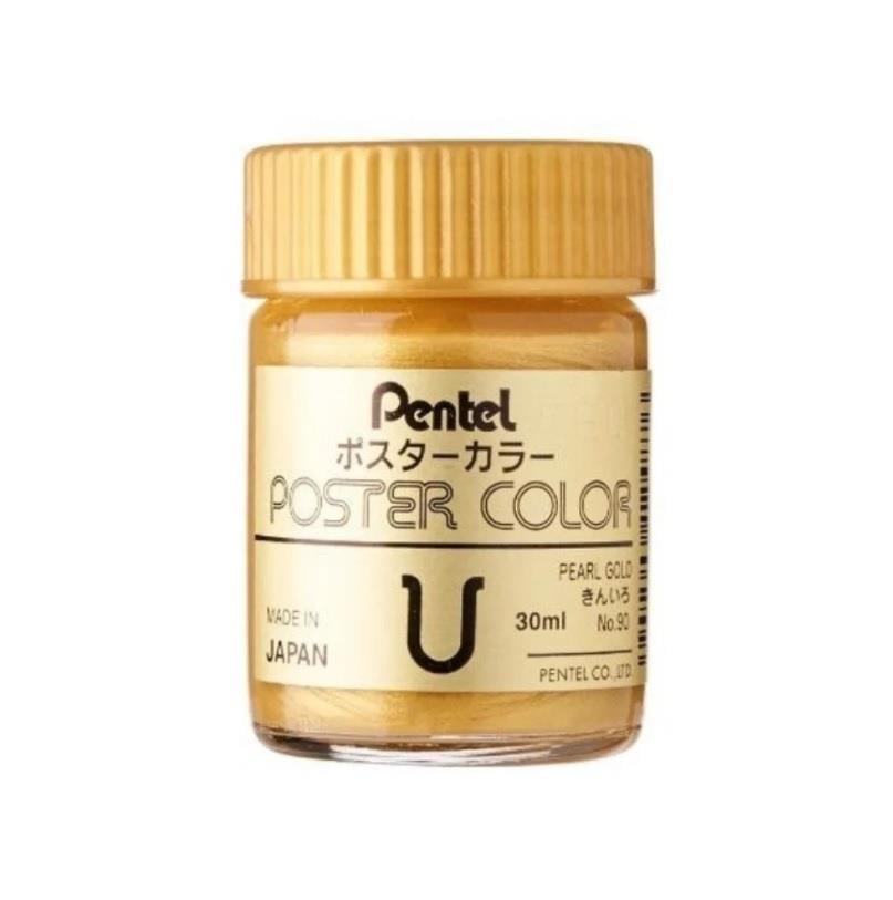 Pentel Poster Color Guaj Boya No.90 Pearl Gold