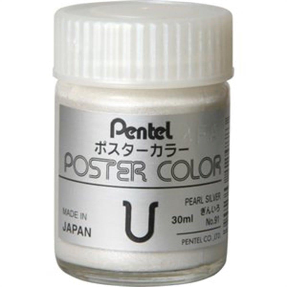 Pentel Poster Color Guaj Boya No.91 Silver