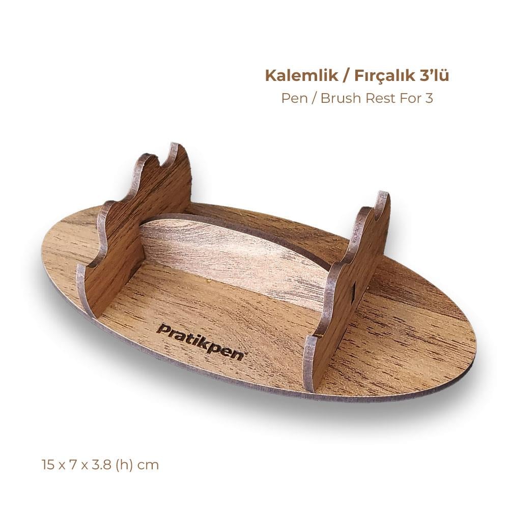 Pratik Pen Kalemlik ve Fırçalık 3'lü