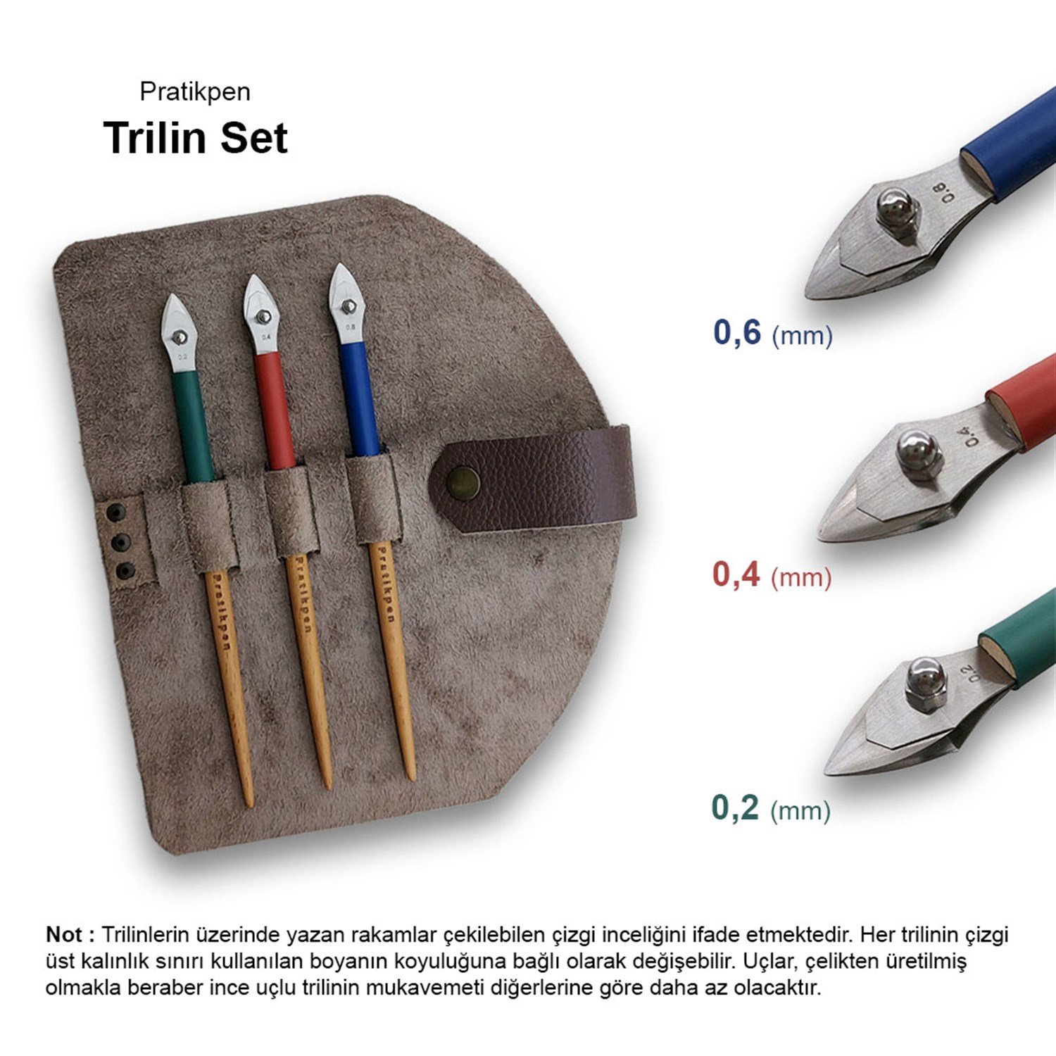 Pratik Pen Trilin set 3 lü