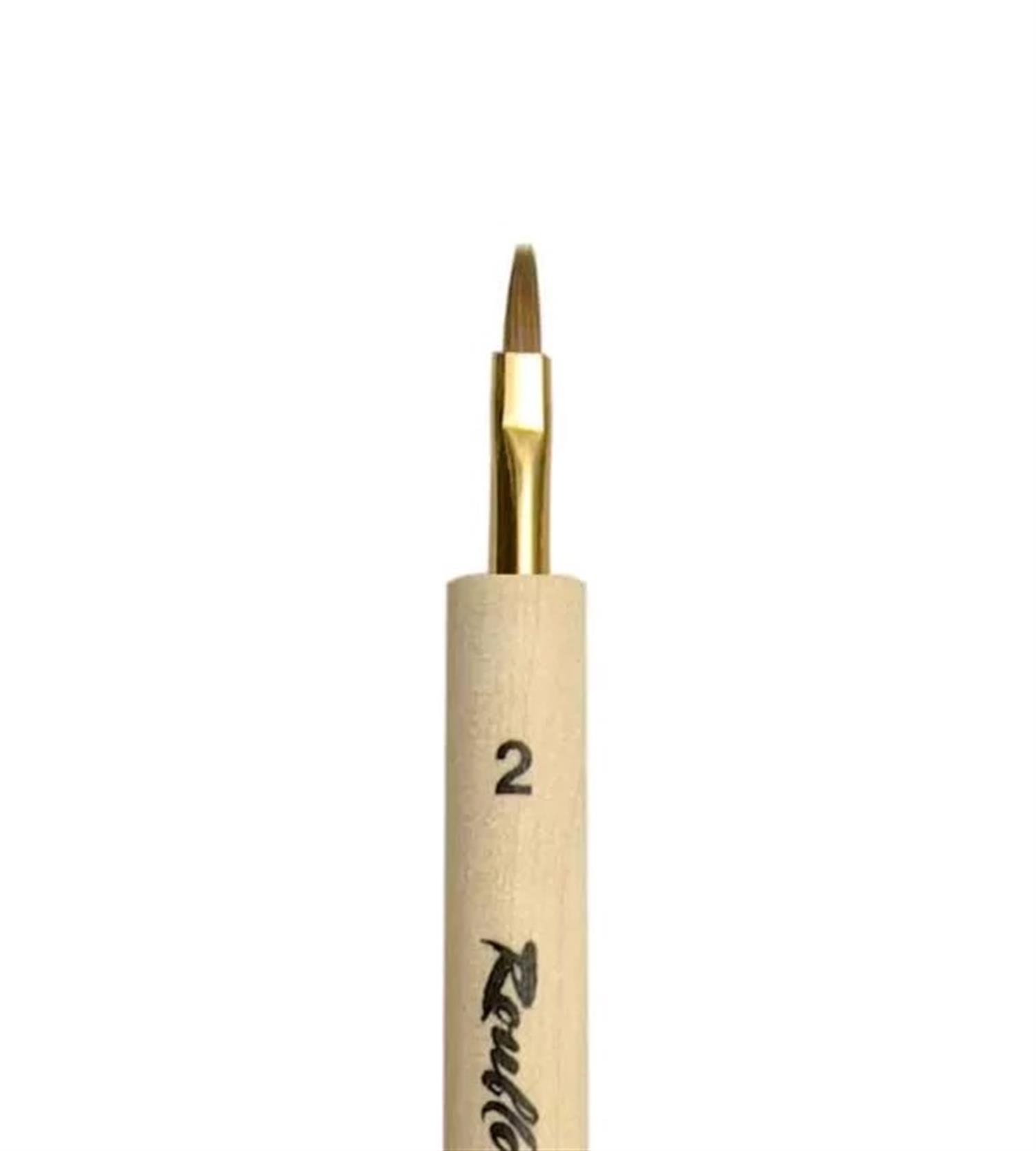 Roubloff Miniature K2 Kolinsky Düz Fırça No:2