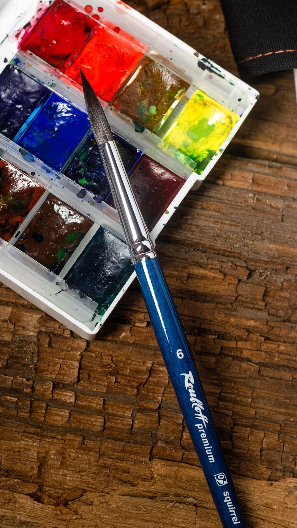 Roubloff Premium Sincap Kılı Yuvarlak Sulu Boya Fırçaları
