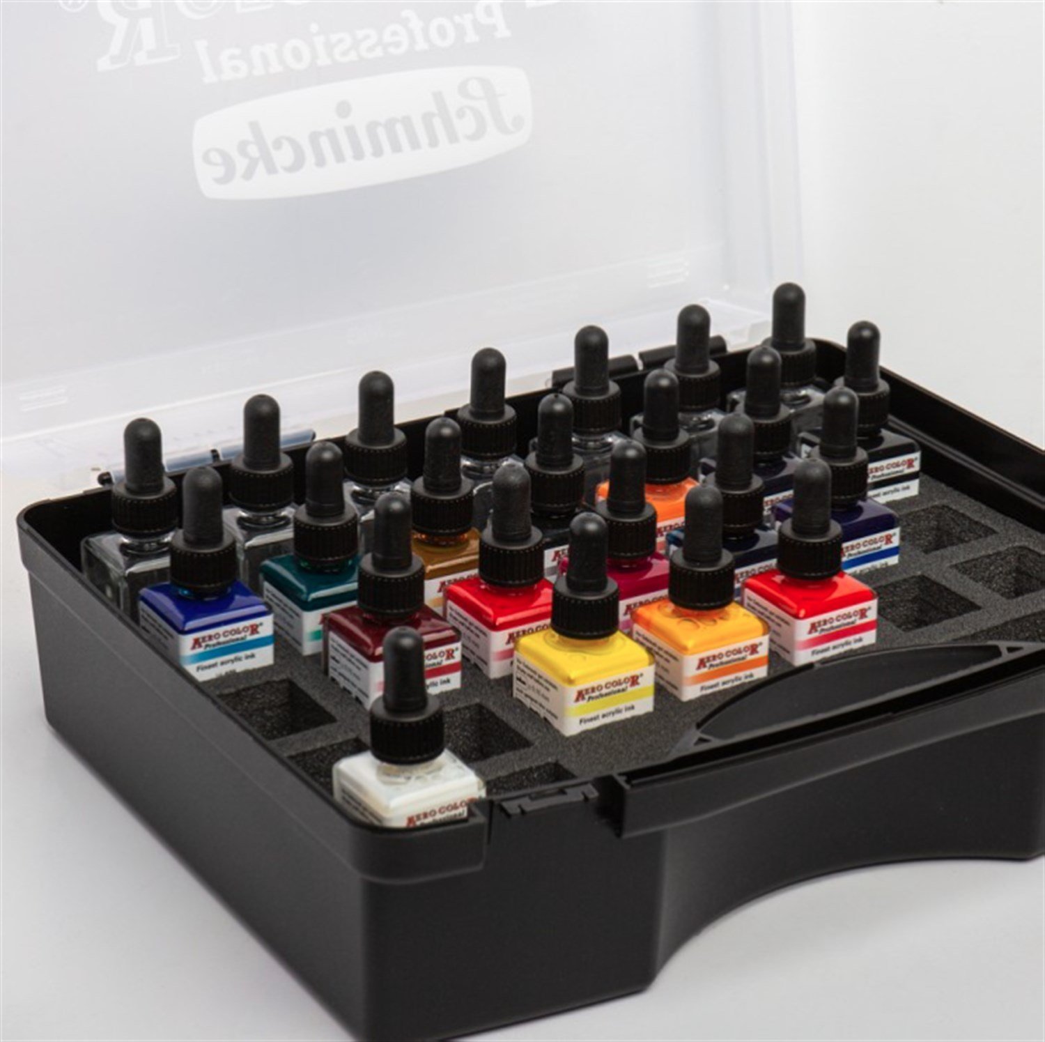 Schmincke Aero Color Akrilik Mürekkep Seti 16x28 ml + 7 Boş Şişe 81124