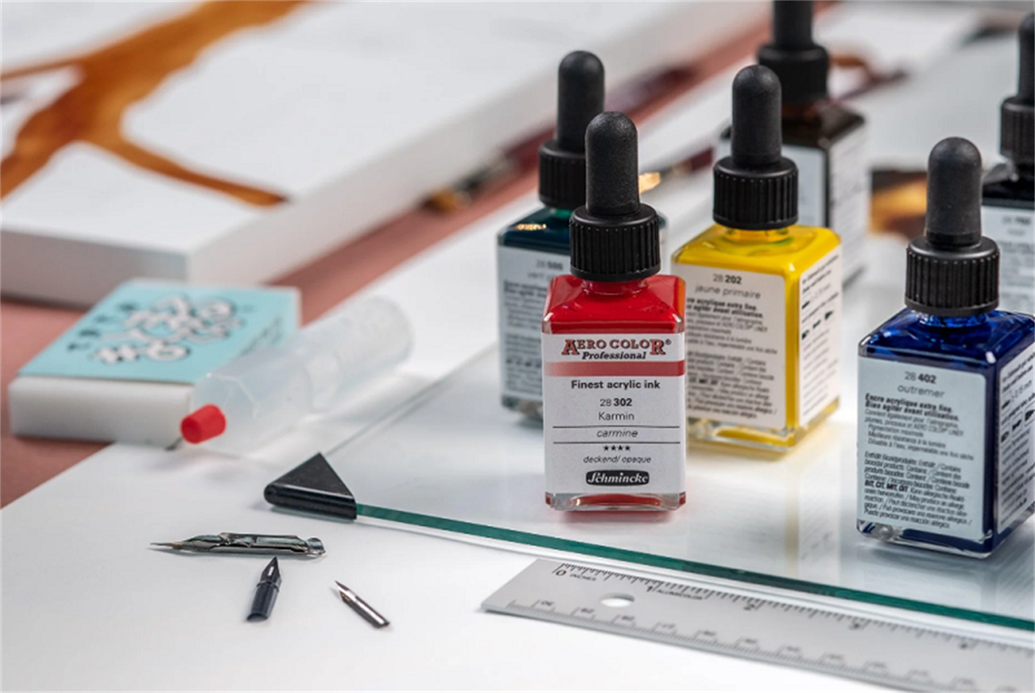 Schmincke Aero Color Professional Calligraphy and Airbrush Acrylic Inks 28 ml
