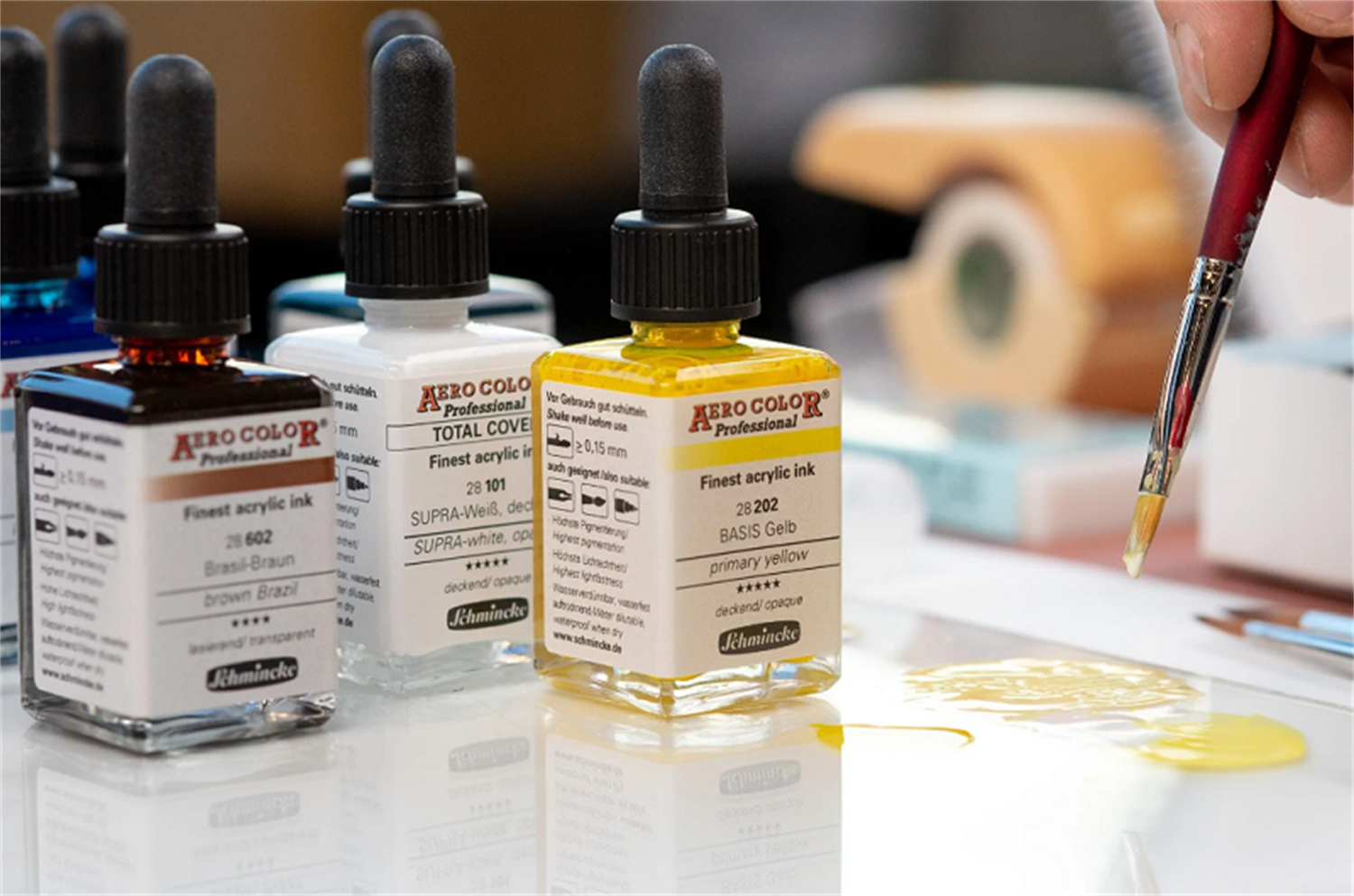 Schmincke Aero Color Professional Calligraphy and Airbrush Acrylic Inks 28 ml