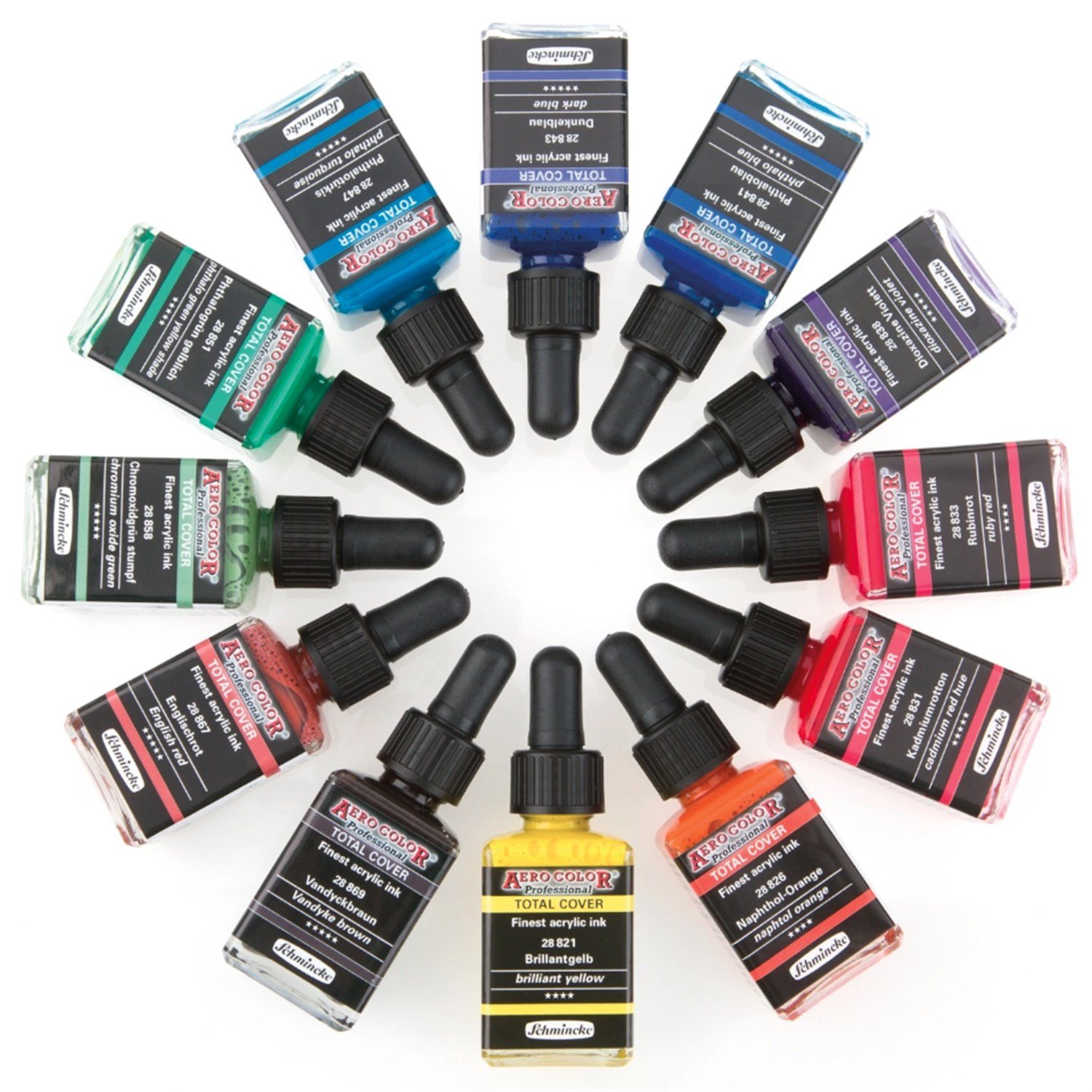 Schmincke Aero Color Professional Total Cover Serisi Hat ve Airbrush Akrilik Mürekkepler 28 ml
