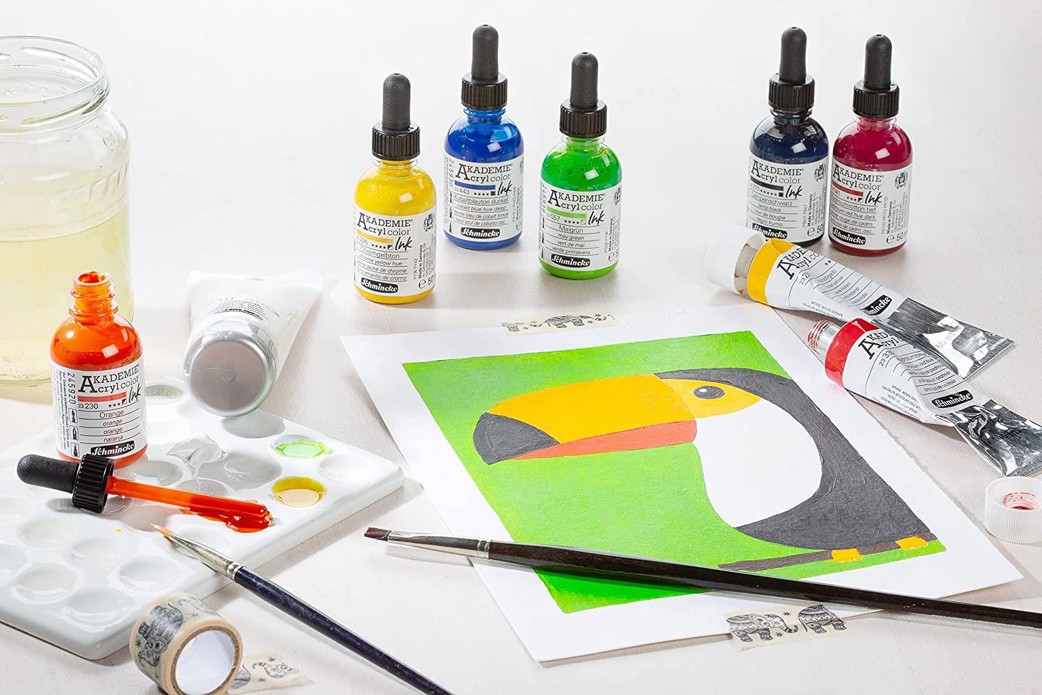 Schmincke Akademie Acryl Color Calligraphy and Airbrush Acrylic Inks 50 ml