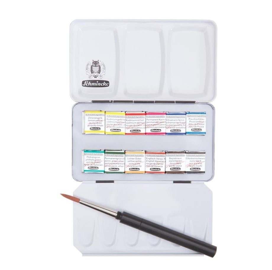 Schmincke Horadam Aquarell 12'li Yarım Tablet 74012