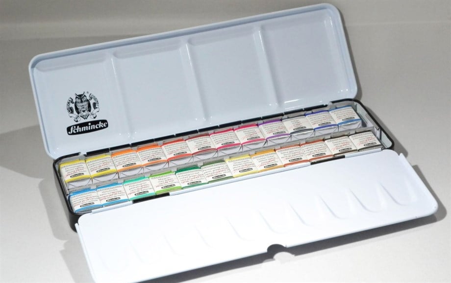 Schmincke Horadam Aquarell 24'li Yarım Tablet 74424