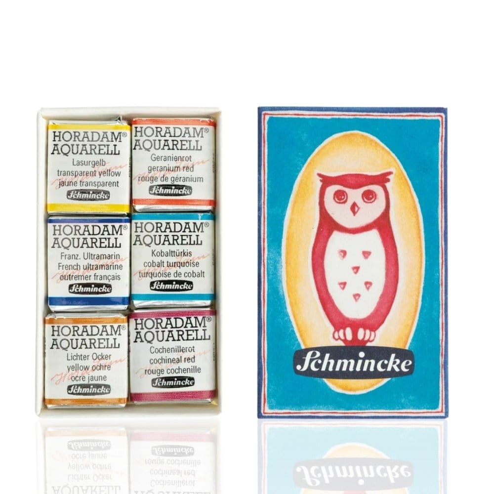 Schmincke Horadam Aquarell Artist Sulu Boya Matchbox Set 6 x Yarım Tablet