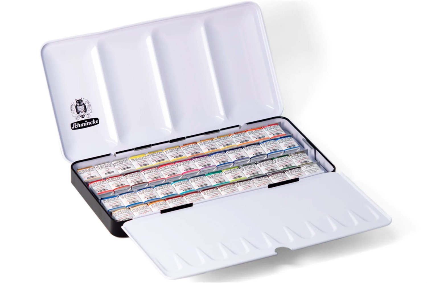 Schmincke Horadam Aquarell Sulu Boya Set Yarım Tablet Metal Kutu 48 Renk 74448