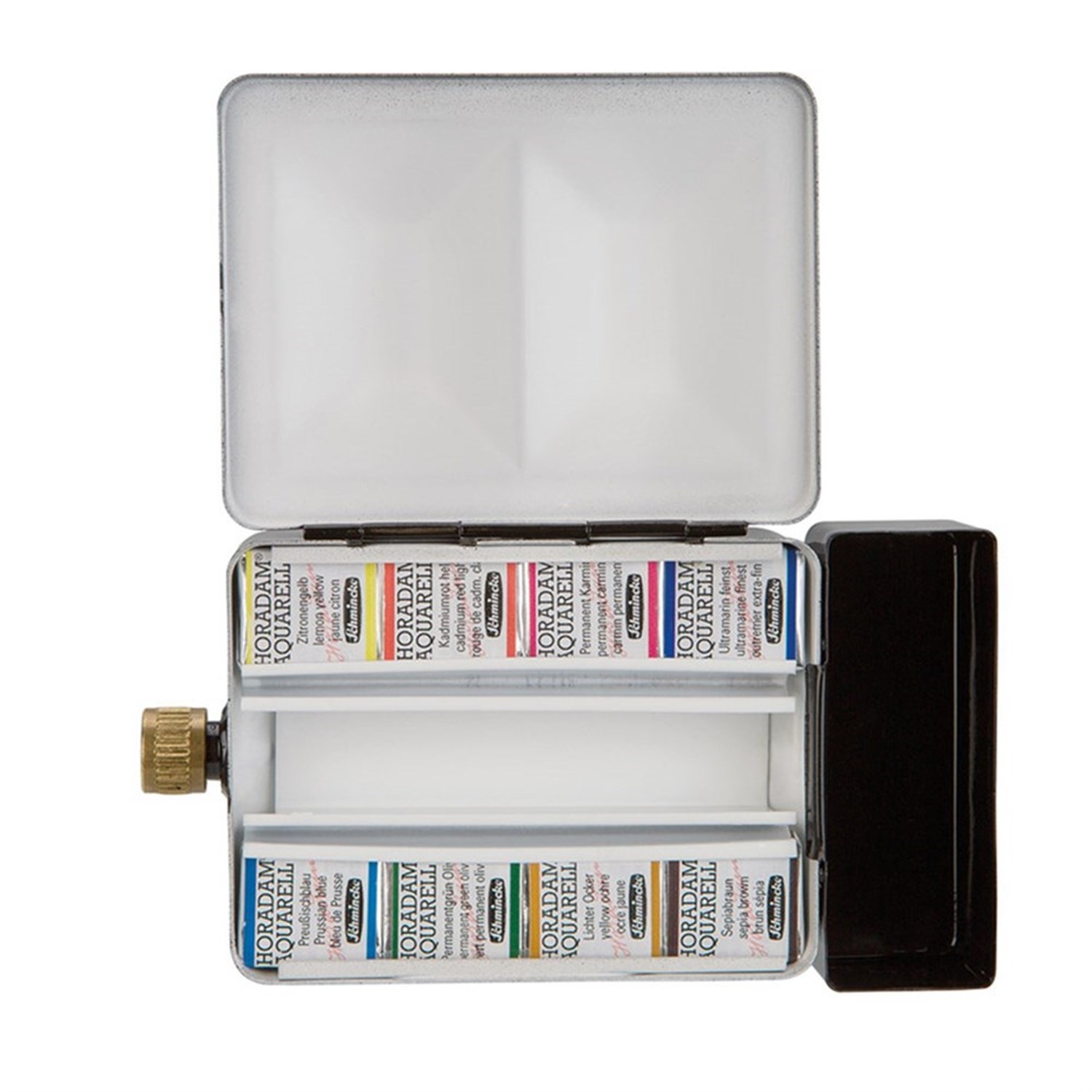 Schmincke Horadam Aquarell Sulu Boya Set Metal Kutu 8 Renk Yarım Tablet