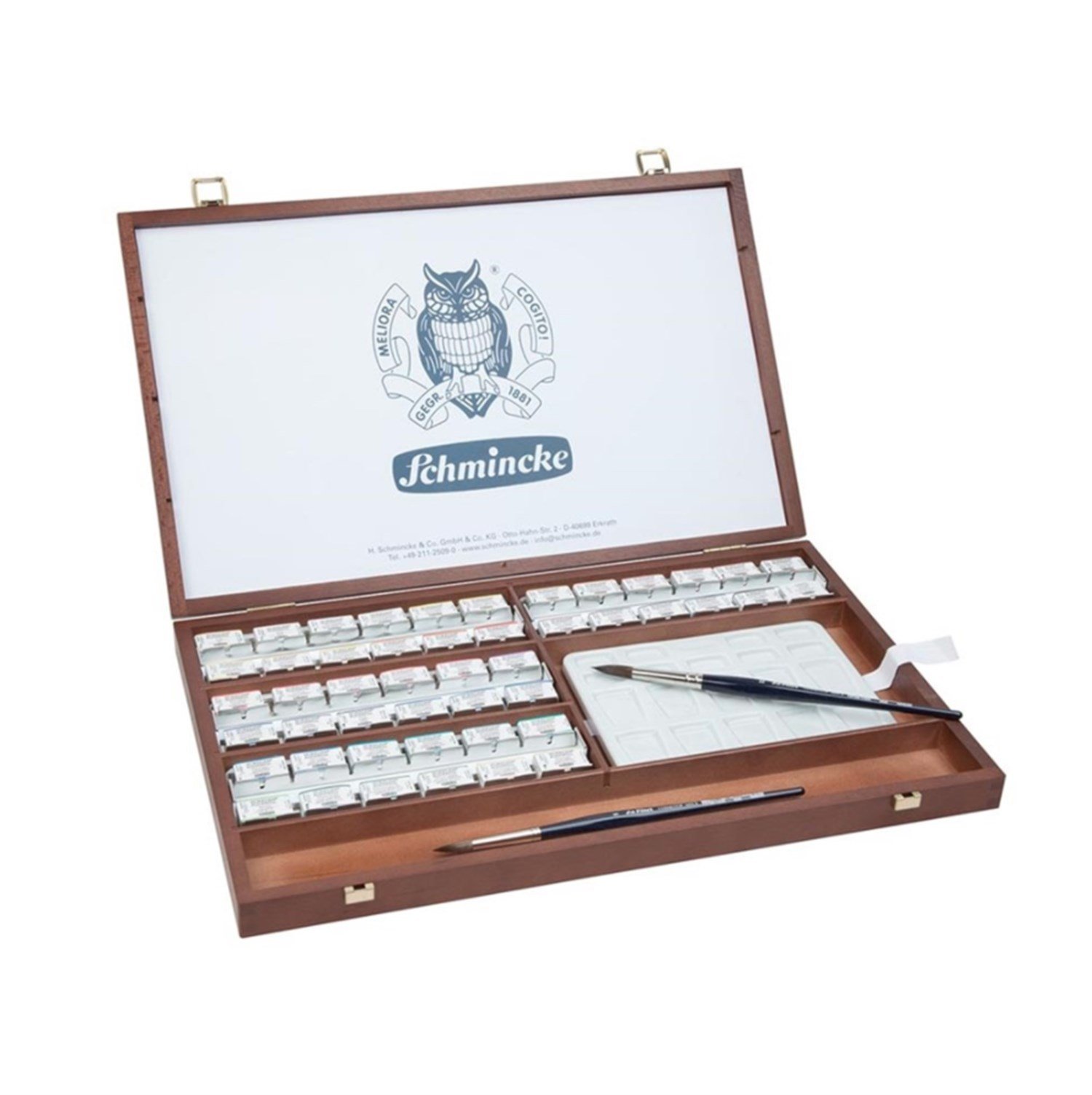Schmincke Horadam Aquarell Sulu Boya Set Tam Tablet Ahşap Kutu 48 Renk 74347