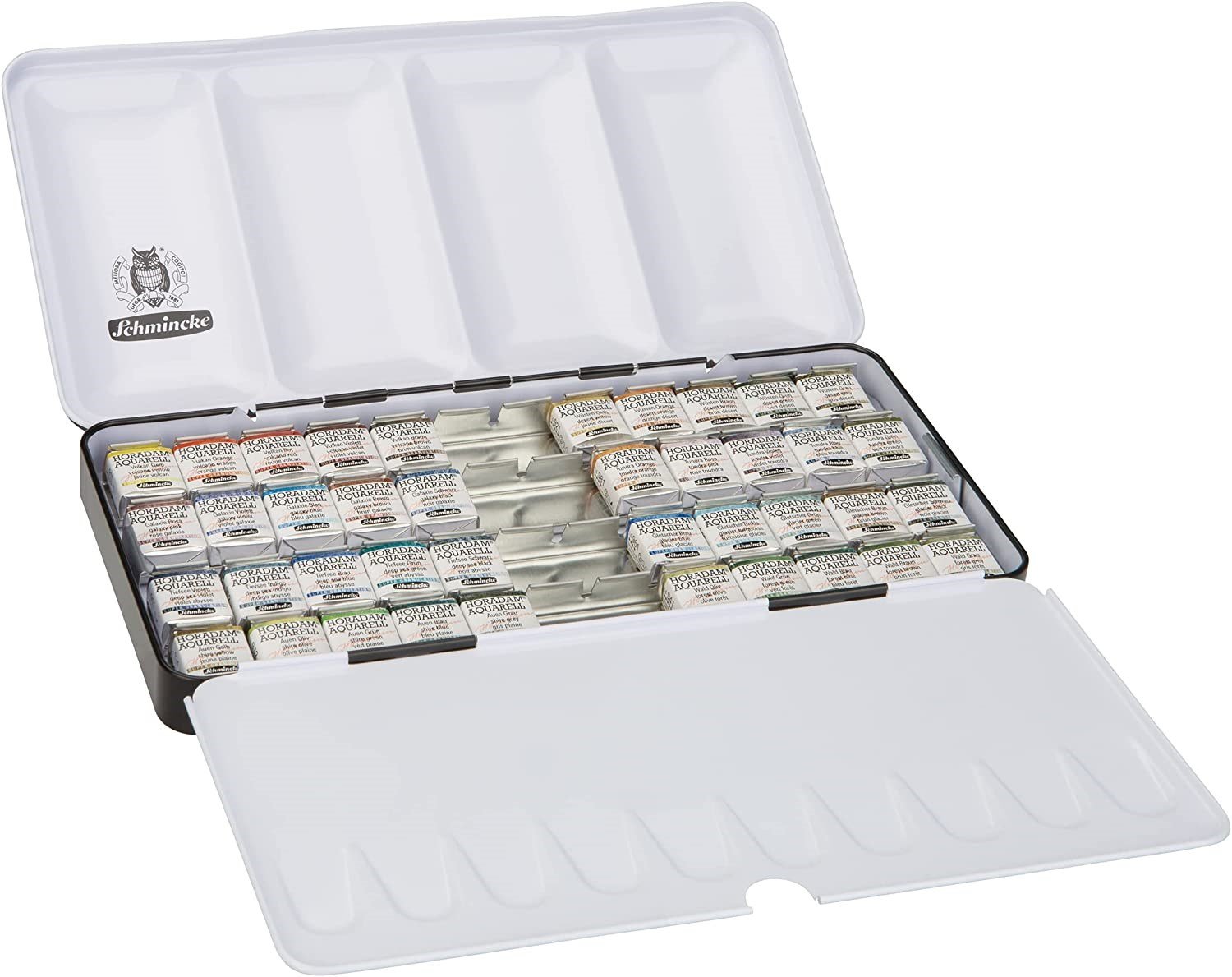 Schmincke Horadam Aquarell Supergranulation Sulu Boya Set Yarım Tablet 40 Renk