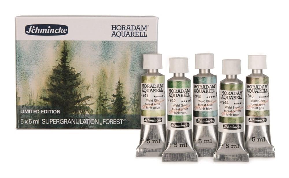 Schmincke Horadam Aquarell Supergranulation Tube Water Colour Set 5 x 5 ml Forest