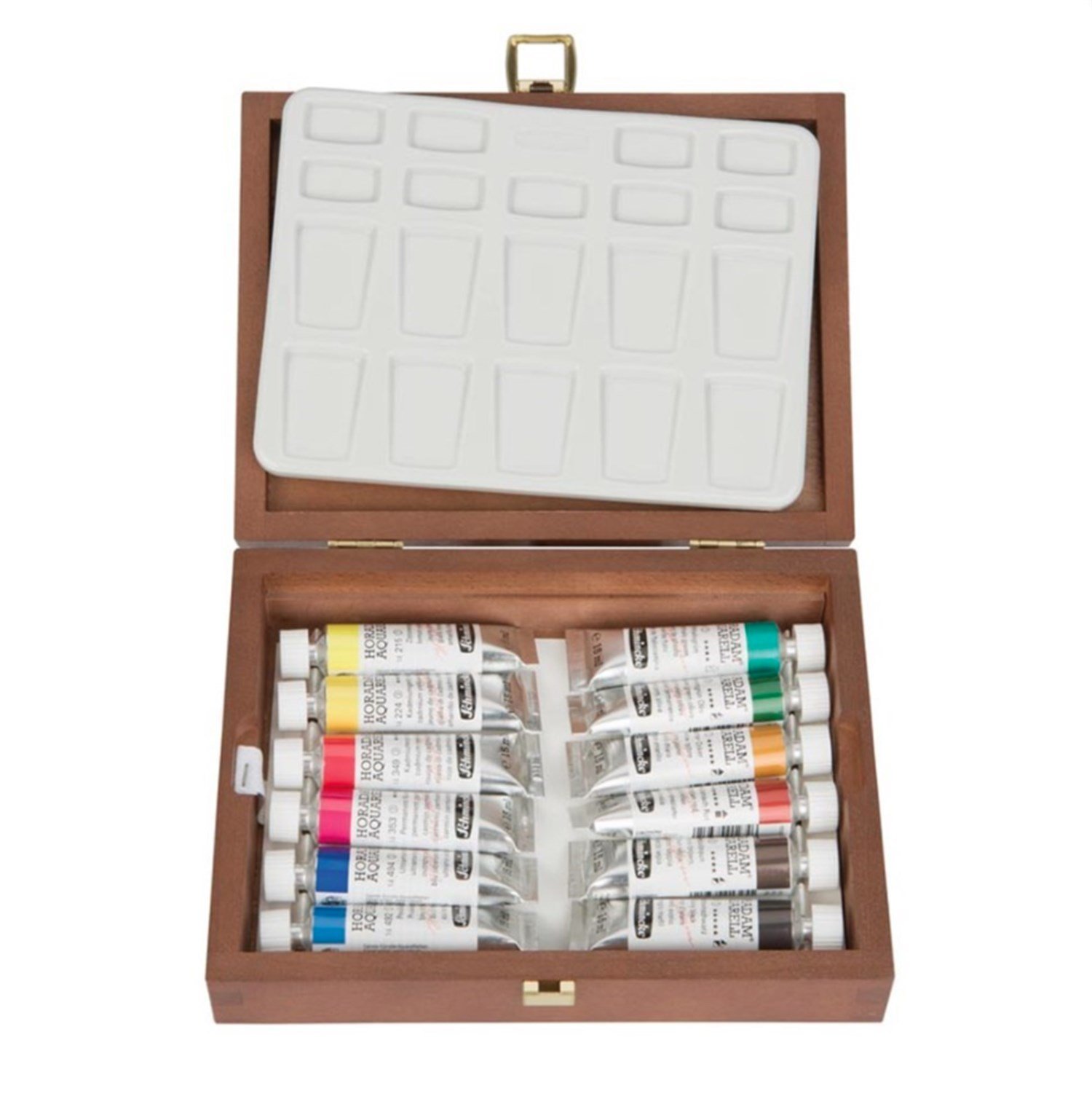 Schmincke Horadam Aquarell Tüp Sulu Boya Set Ahşap Kutu 12x15 ml 74512