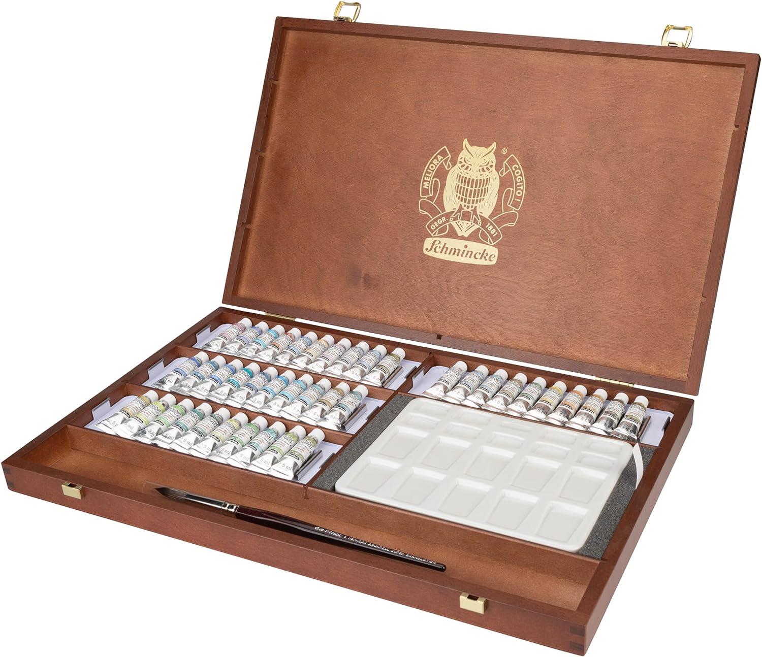 Schmincke Horadam Supergranulation Sulu Boya Ahşap Kutu Set 40 x 5 ml