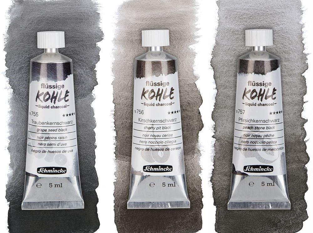 Schmincke Kohle Liquid Charcoal Sıvı Kömür Set 3x5ml 18758