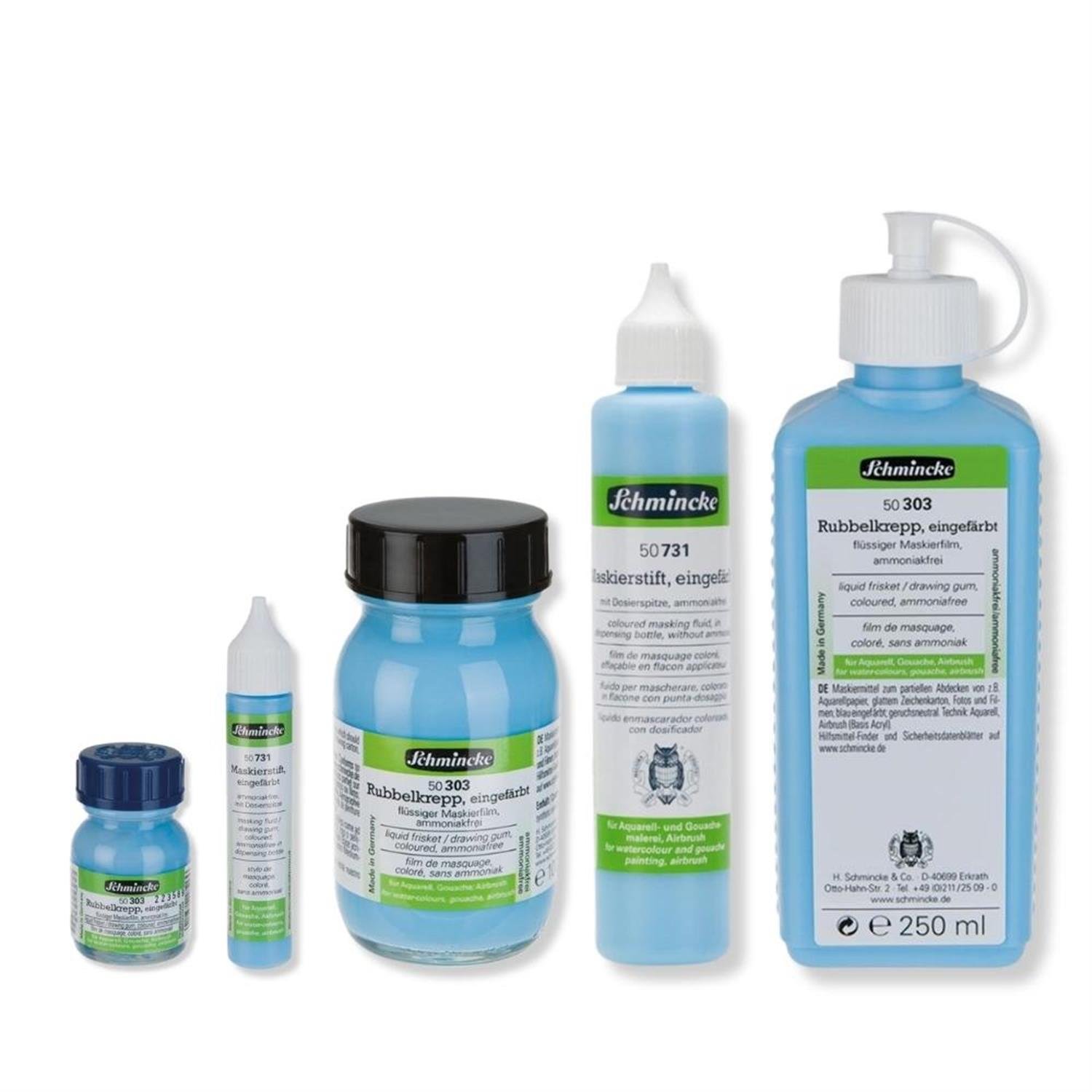 Schmincke Medium Masking Fluid Maskeleme Sıvısı Mavi Renkli