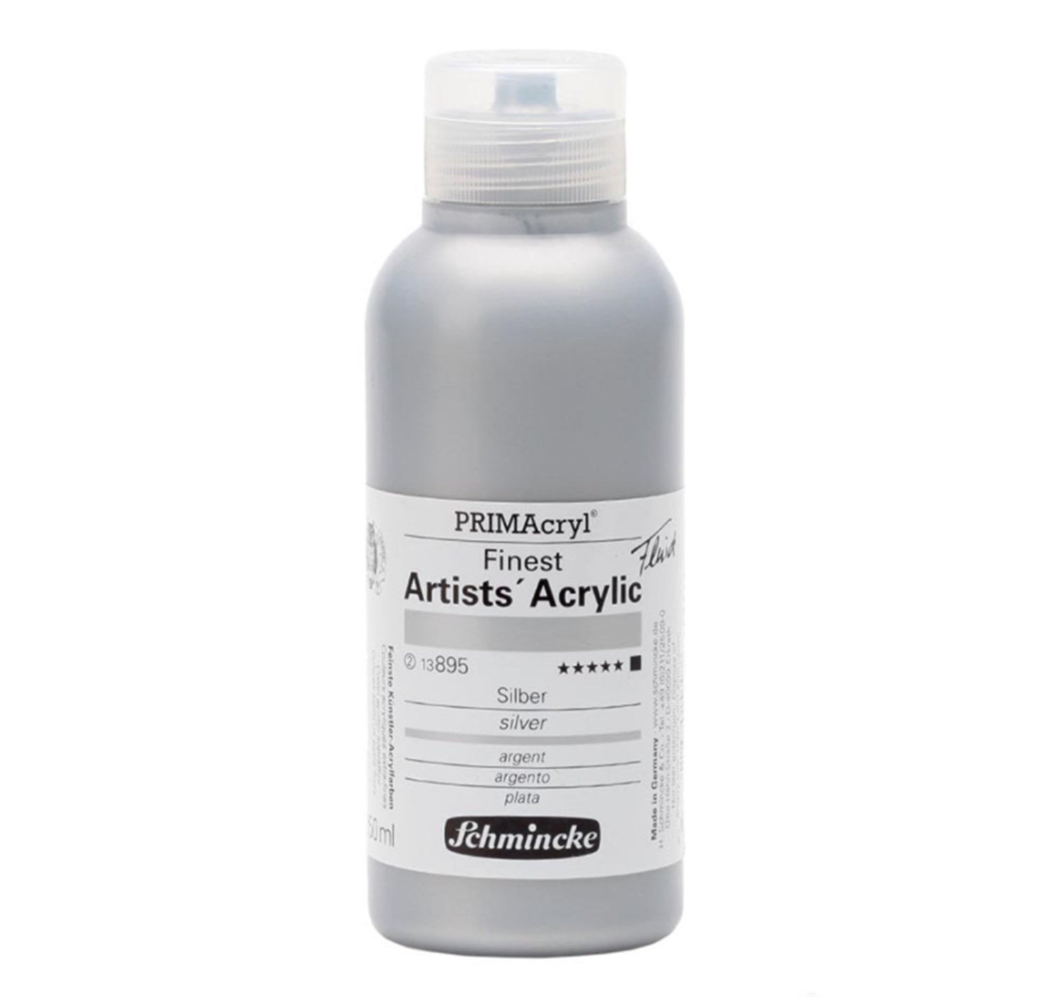 Schmincke Primacryl Artist Akrilik Boya 250 ml Silver 895