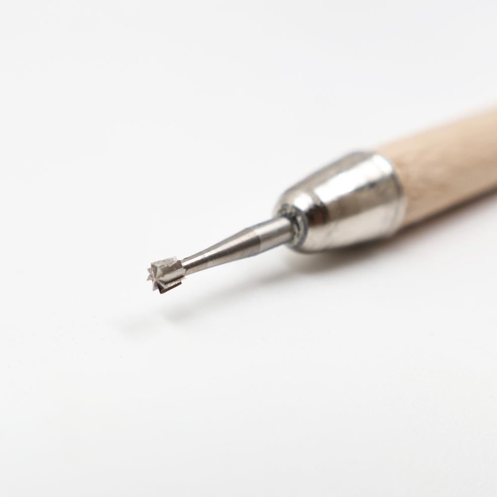 Şemse Art Metal Mühre Çiçek Uçlu Deri Kılıflı