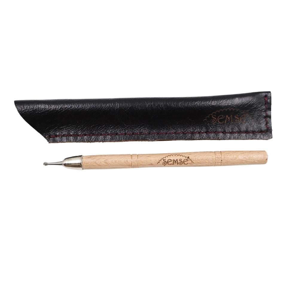 Şemse Art Metal Mühre Yıldız Uçlu Deri Kılıflı