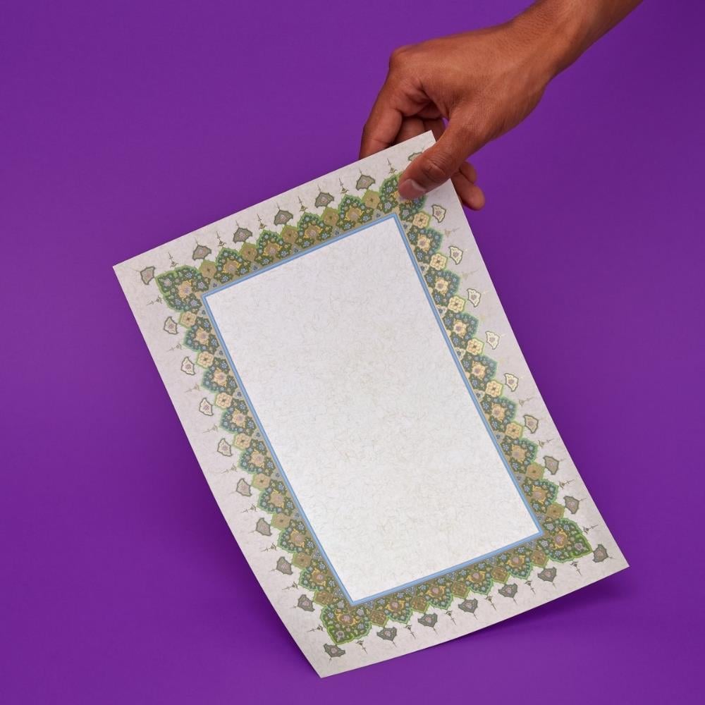 Tezhipli İçi Boş Mat Kuşe Meşk Kağıdı No.6 Kırmızı