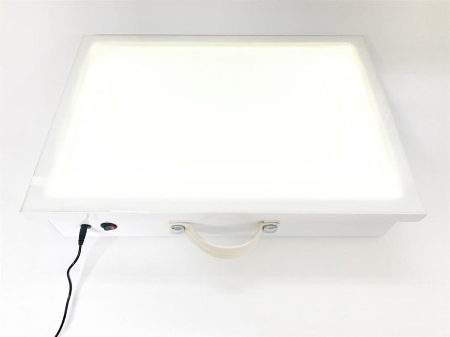 Tiryakiart 35x50 cm Led Işıklı Flexi Hat Yazı Masası Küçük Beyaz