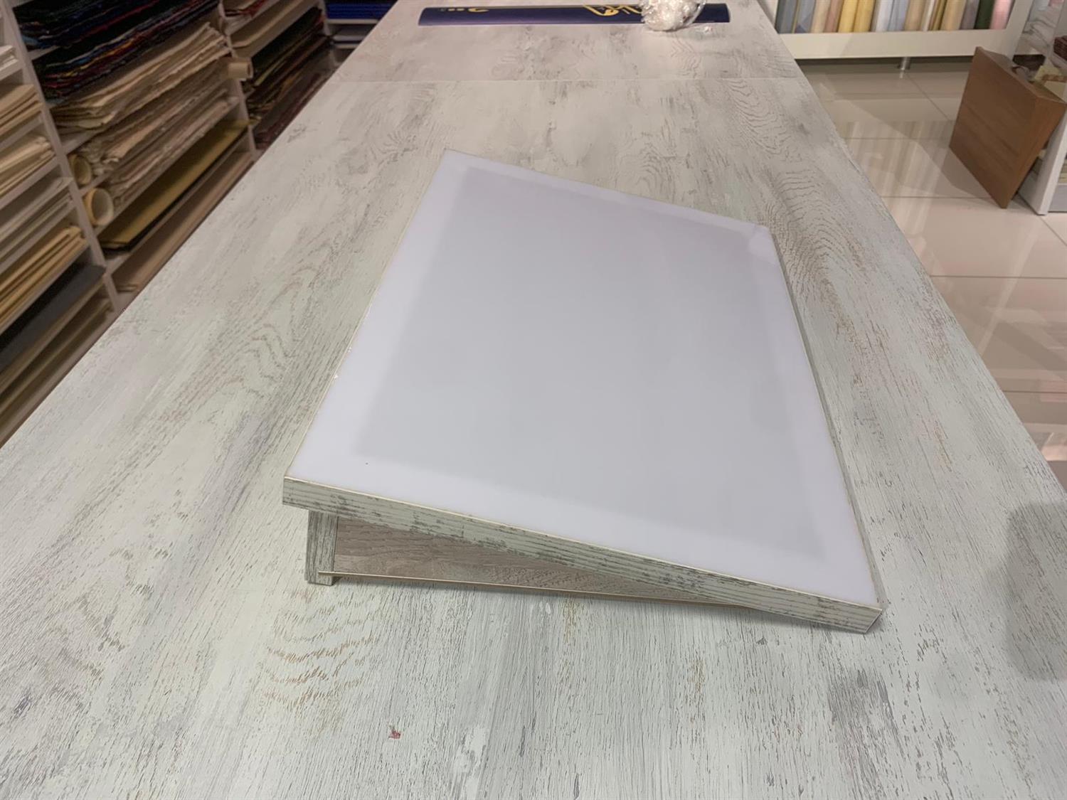 Tiryakiart 35x50 cm Led Işıklı Flexi Hat Yazı Masası Küçük Naturel