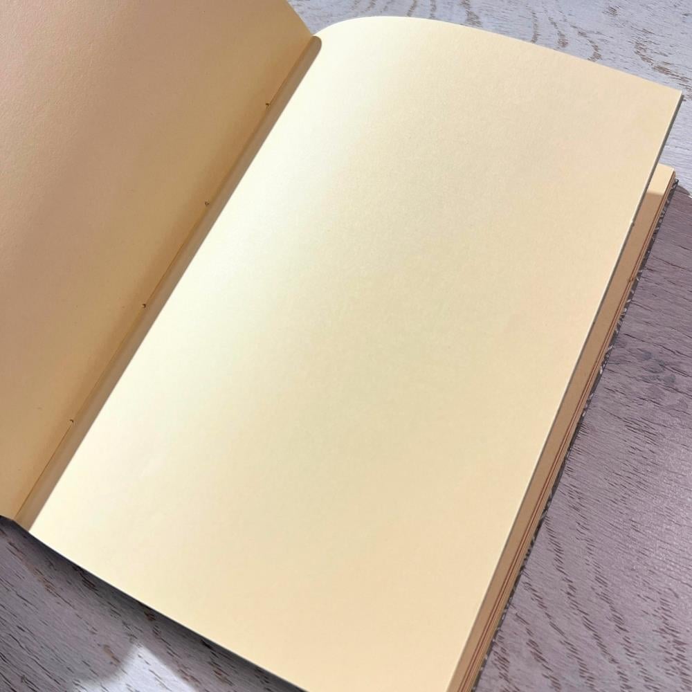 Tiryakiart El Yapımı Defter Circle Blossom Serisi 15x21 cm 80 yp 40 Light Blue/Gold