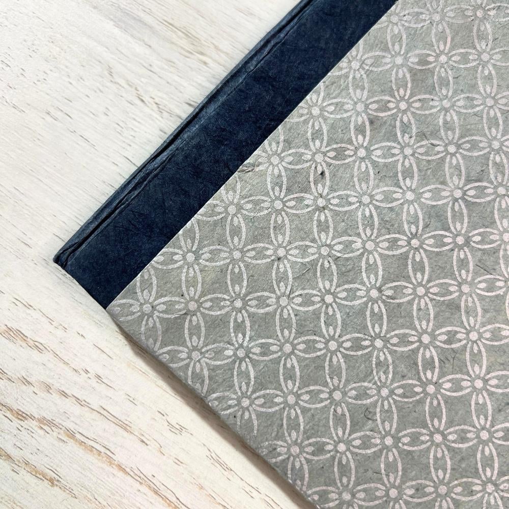 Tiryakiart El Yapımı Defter Circle Blossom Serisi 15x21 cm 80 yp 40 Light Blue/Gold