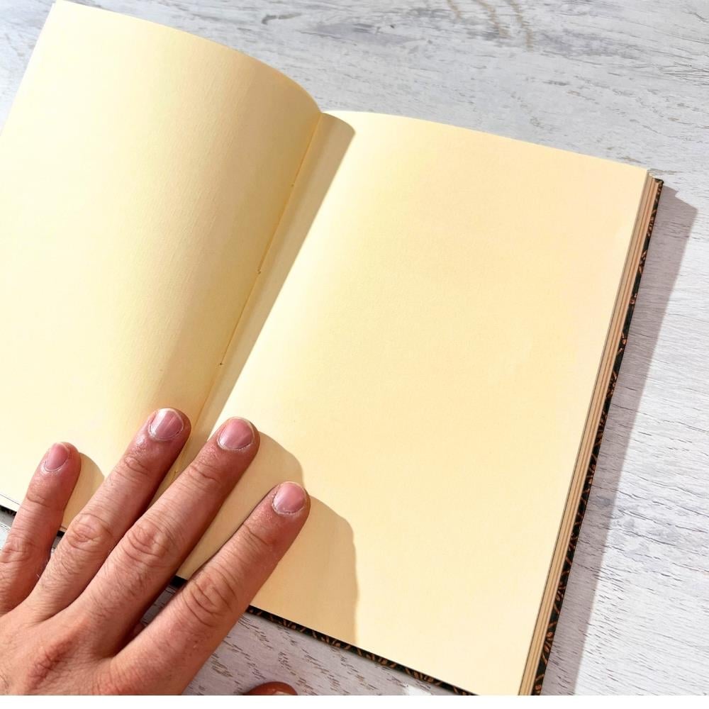 Tiryakiart El Yapımı Defter Circle Blossom Serisi 15x21 cm 80 yp 59 Olive/Copper