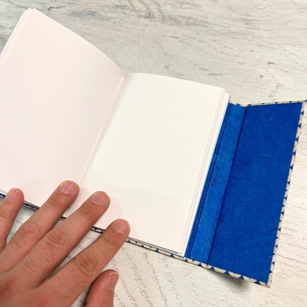 Tiryakiart El Yapımı Defter Japanese Circle Serisi A6 60 yp 43 Royal Blue