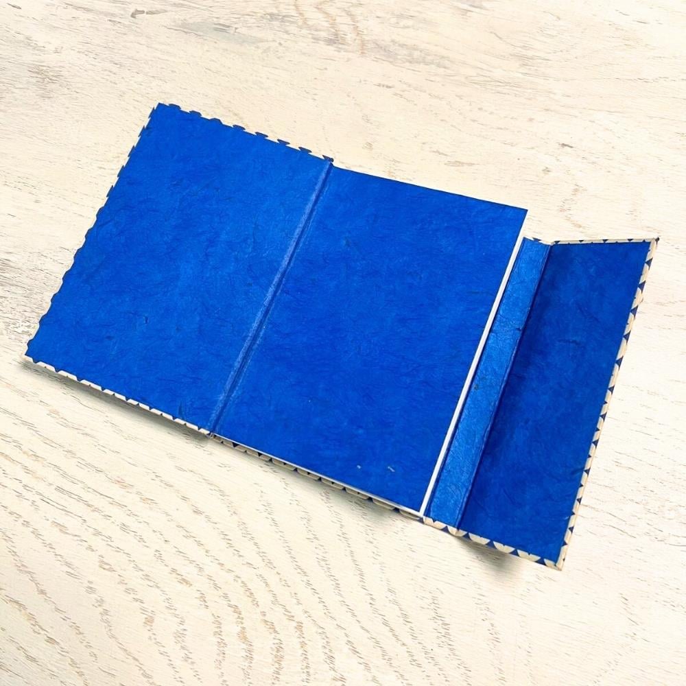 Tiryakiart El Yapımı Defter Japanese Circle Serisi A6 60 yp 43 Royal Blue