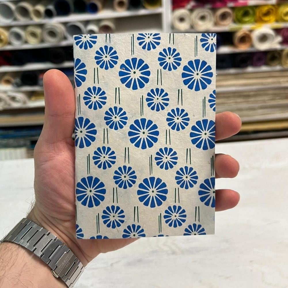 Tiryakiart El Yapımı Defter Journal Marguerite Serisi A6 36 yp 46 Aquamarine