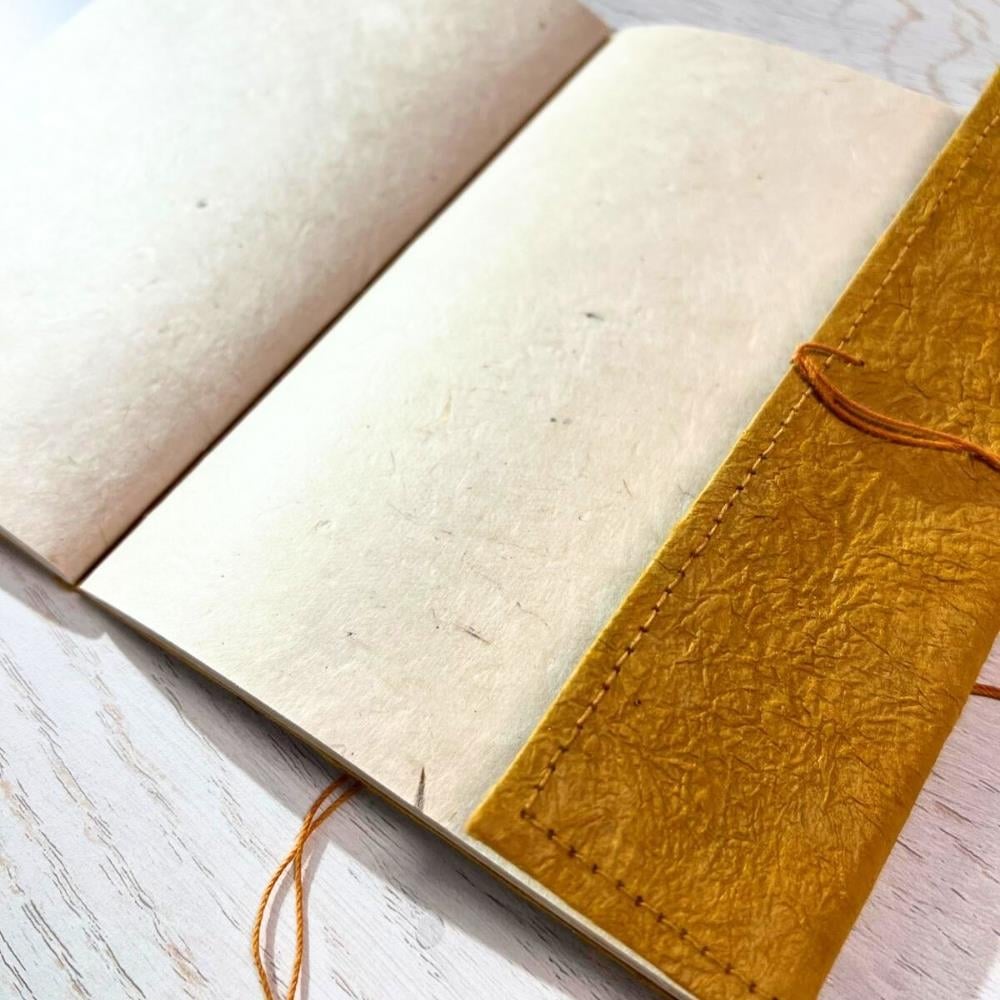 Tiryakiart El Yapımı Defter Thread Binding Serisi A5 48 yp 63 Ochre/Chocolate