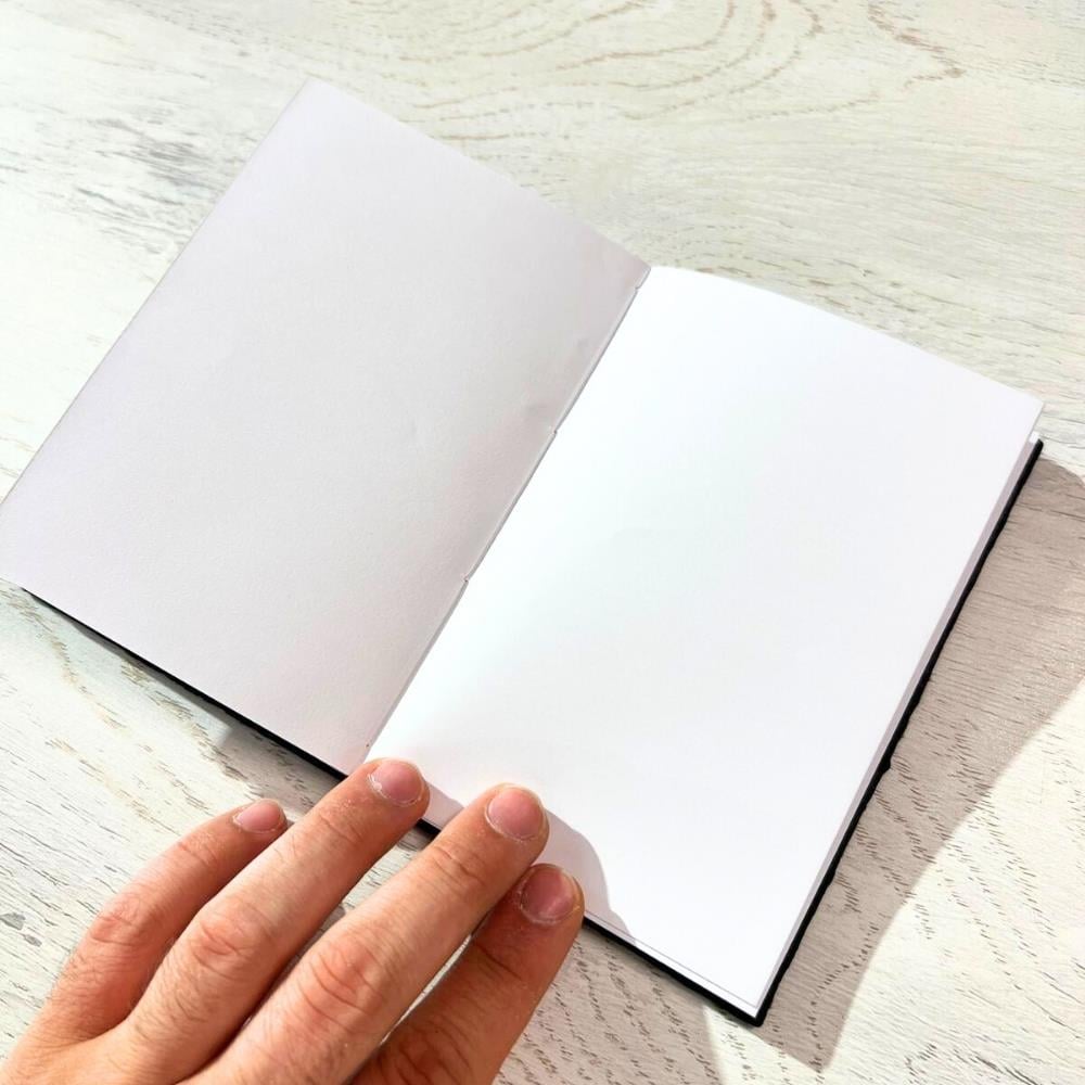 Tiryakiart El Yapımı Defter Waterdrop Pattern Hard Cover 10x15 cm 100 yp 73 Raven