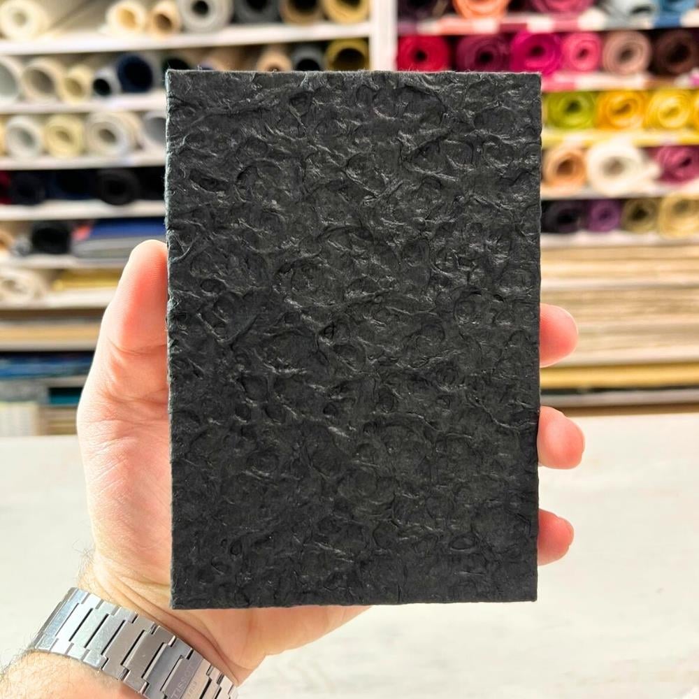 Tiryakiart El Yapımı Defter Waterdrop Pattern Hard Cover 10x15 cm 100 yp 73 Raven