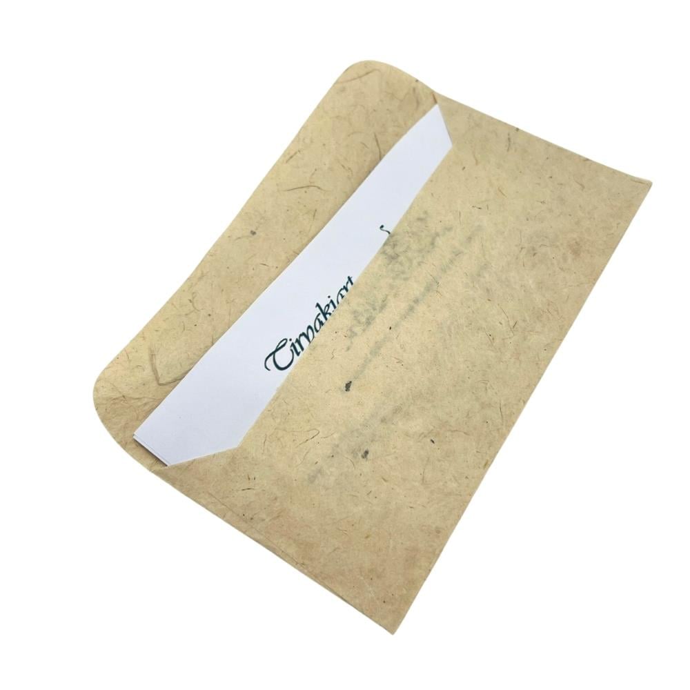 Tiryakiart El Yapımı Zarf 22x11 cm 02 Natural