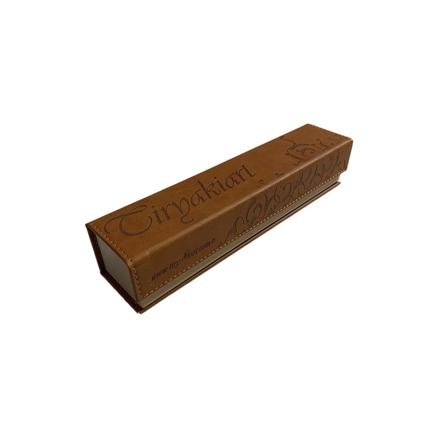 Tiryakiart Fırça ve Kalem Kutusu Orta Boy (27 x 6 x 5,5) cm Taba