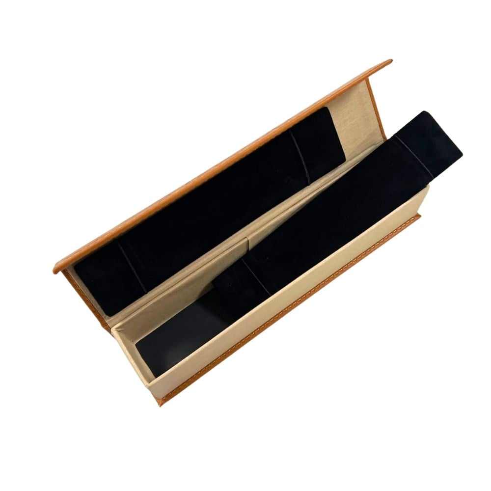 Tiryakiart Fırça ve Kalem Kutusu Orta Boy (27 x 6 x 5,5) cm Taba