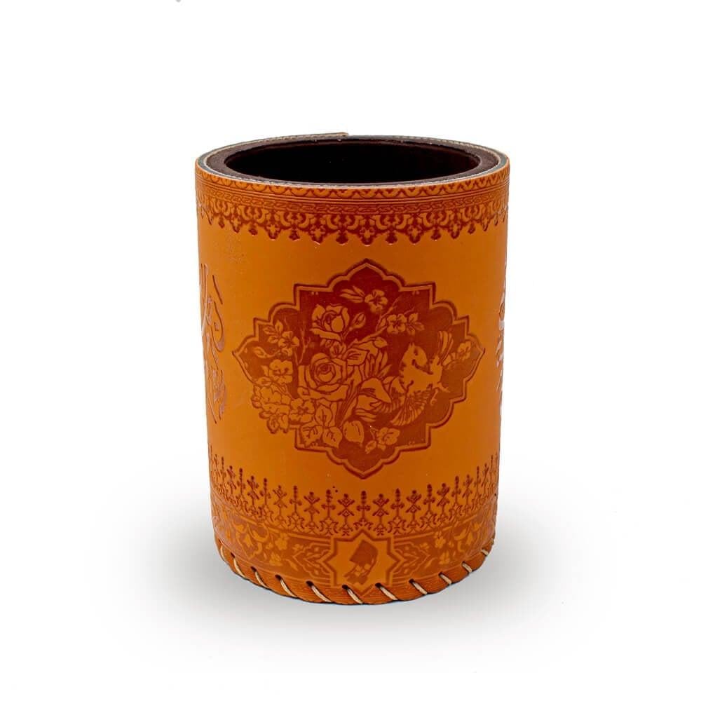 Tiryakiart İran Yuvarlak Masaüstü Kalemlik Suni Deri