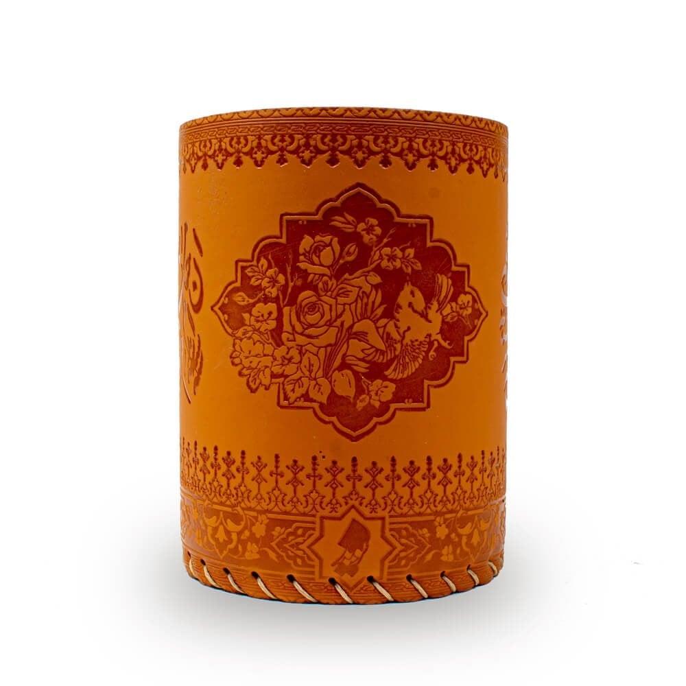 Tiryakiart İran Yuvarlak Masaüstü Kalemlik Suni Deri