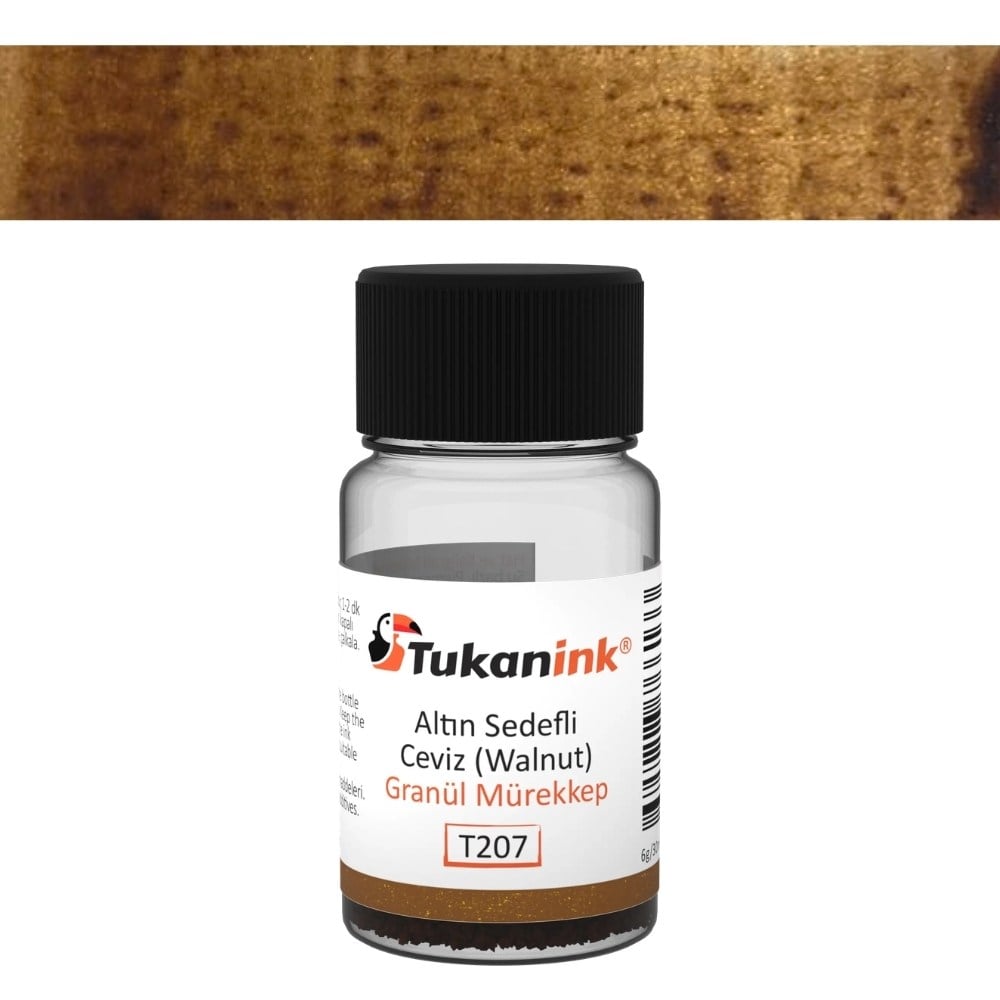Tukanink Granül Toz Hat Mürekkebi Ceviz Altın Sedefli 6 gr - 30 ml