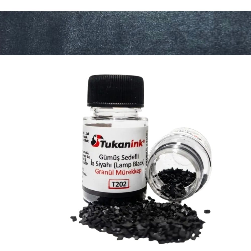 Tukanink Granül Toz Hat Mürekkebi Siyah Gümüş Sedefli 6 gr - 30 ml
