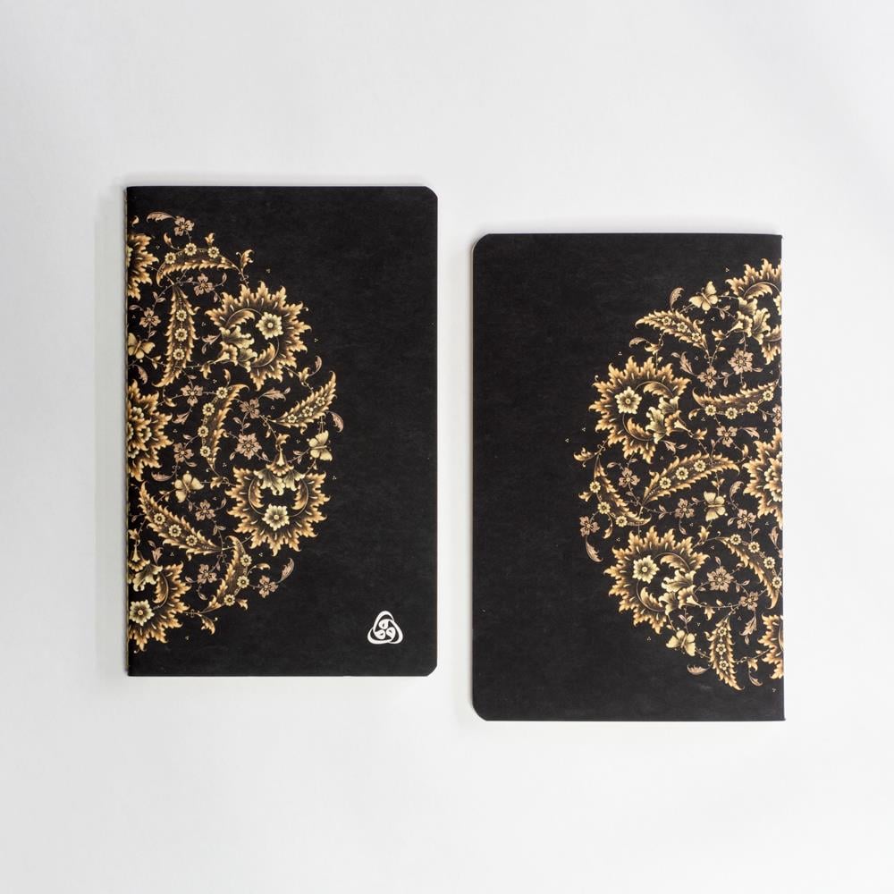 Üçvav Not Defteri 13,5 x 21 cm 96 syf Çizgisiz Halkari Desenli