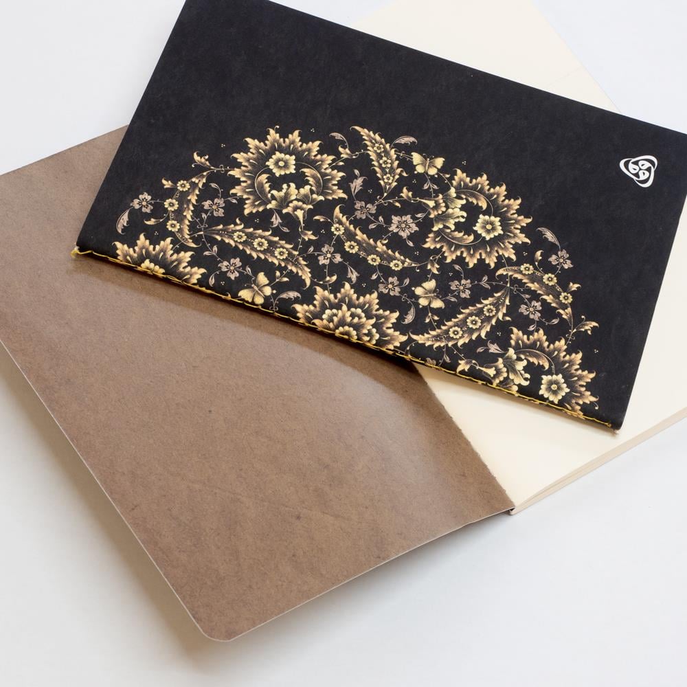 Üçvav Not Defteri 13,5 x 21 cm 96 syf Çizgisiz Halkari Desenli