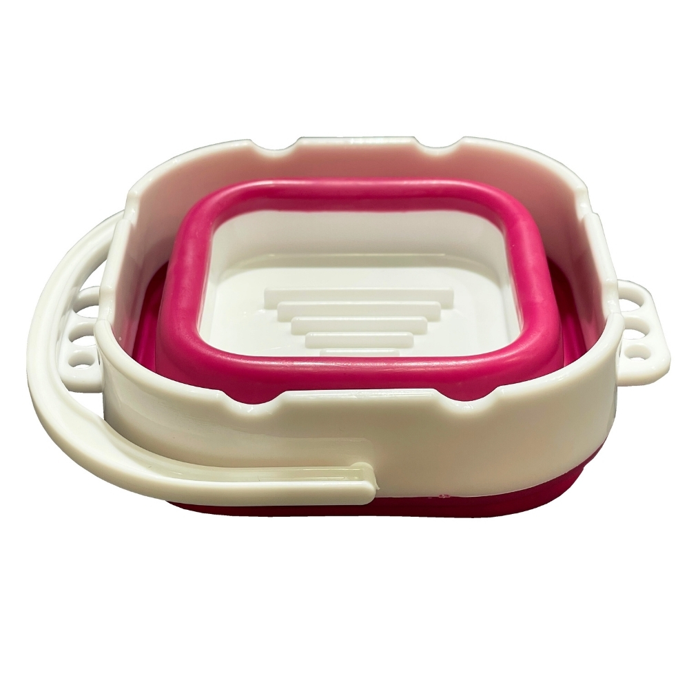 Vera Sanat Katlanabilir Fırça Yıkama Kabı 9.8 cm Kırmızı