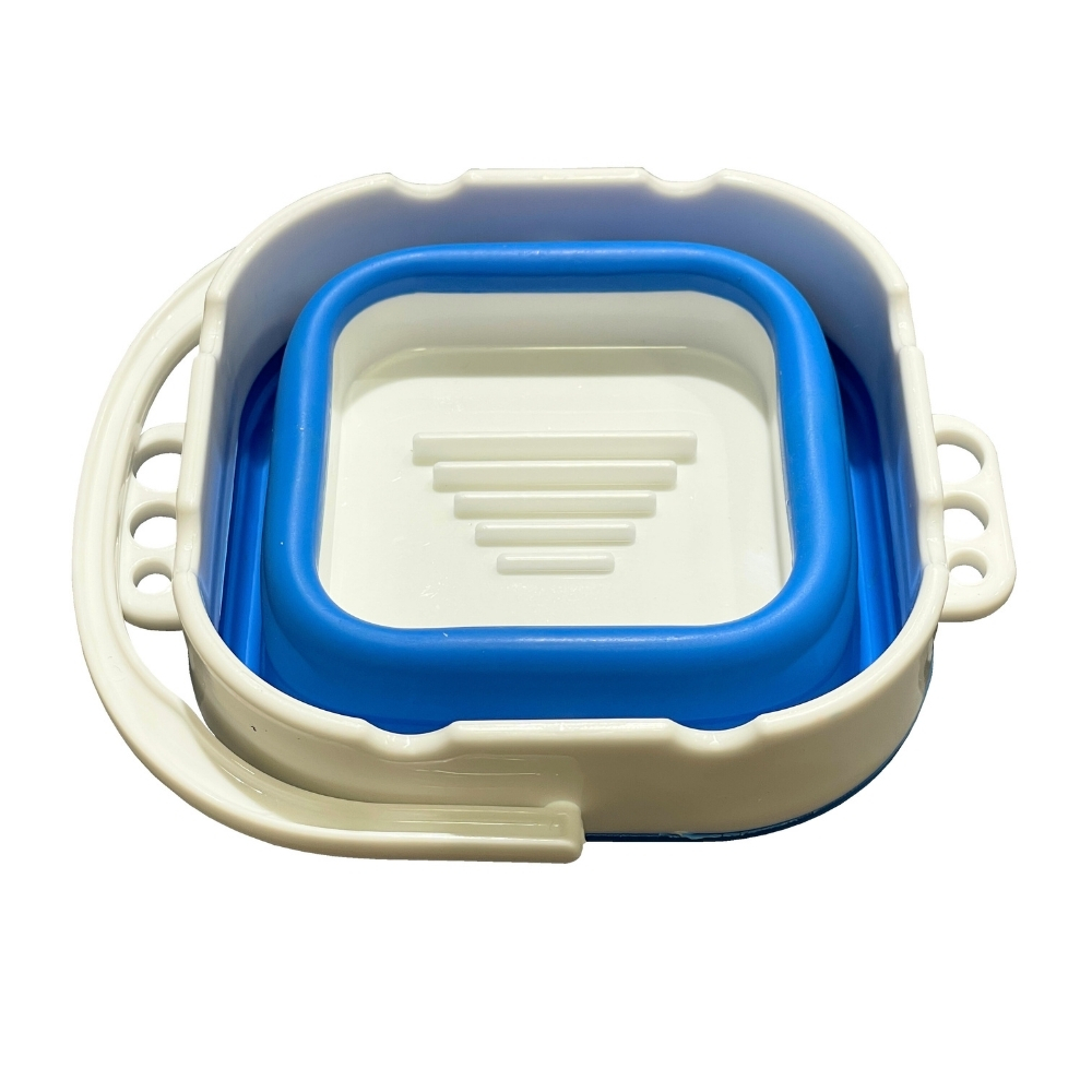 Vera Sanat Katlanabilir Fırça Yıkama Kabı 9.8 cm Mavi