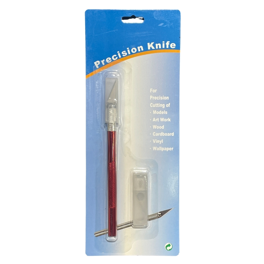 Vera Sanat Kretuar Bıçağı 5 Yedekli Kırmızı